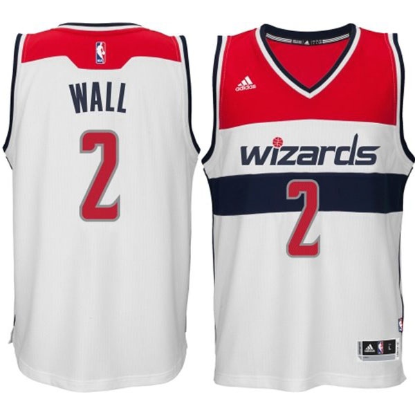 Men's  Wizards #2 John Wall 2014-15 New Swingman Home White Jersey